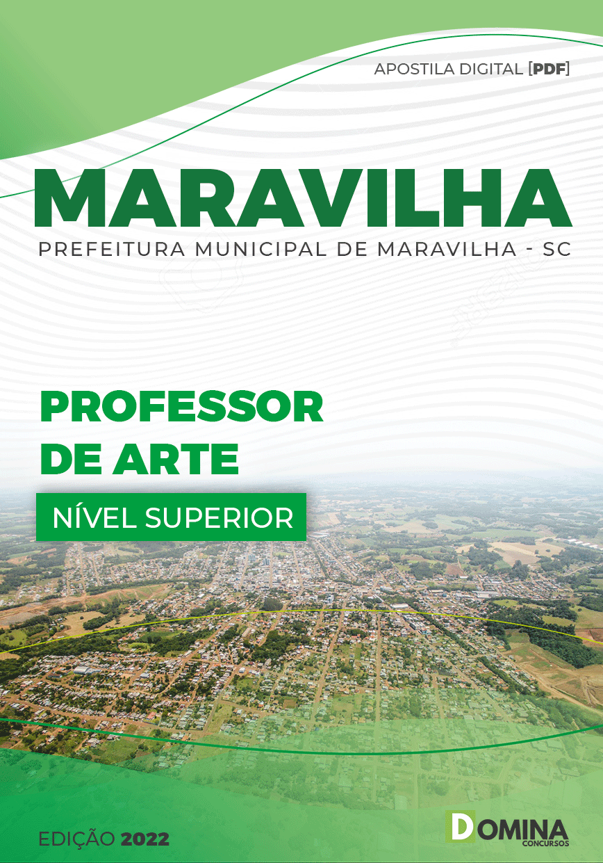 Apostila Digital Pref Maravilha SC 2022 Professor Arte