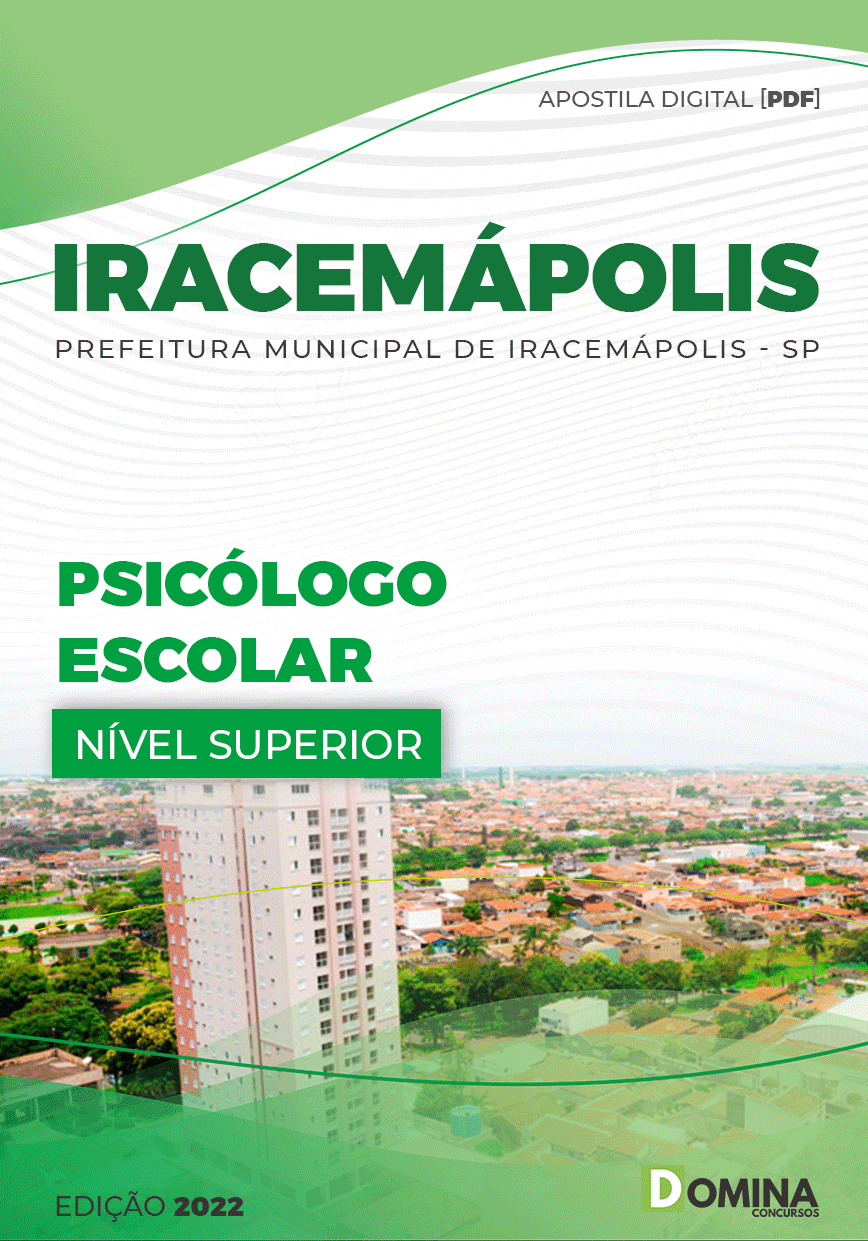 Apostila Digital Pref Iracemápolis SP 2022 Psicólogo Escolar