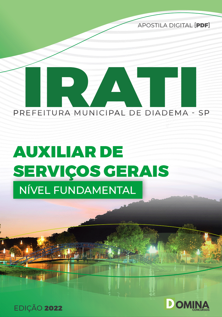 Apostila Digital Pref Irati PR 2022 Auxiliar Serviços Gerais