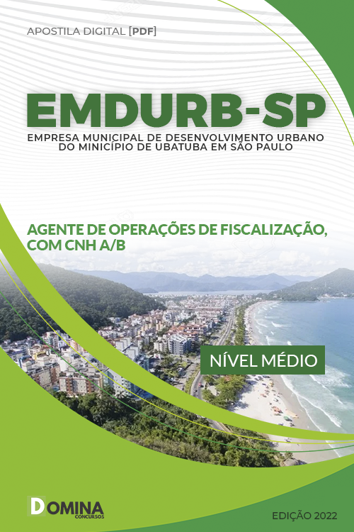 Apostila EMDURB Ubatuba SP 2022 Agente Operações Zona Azul