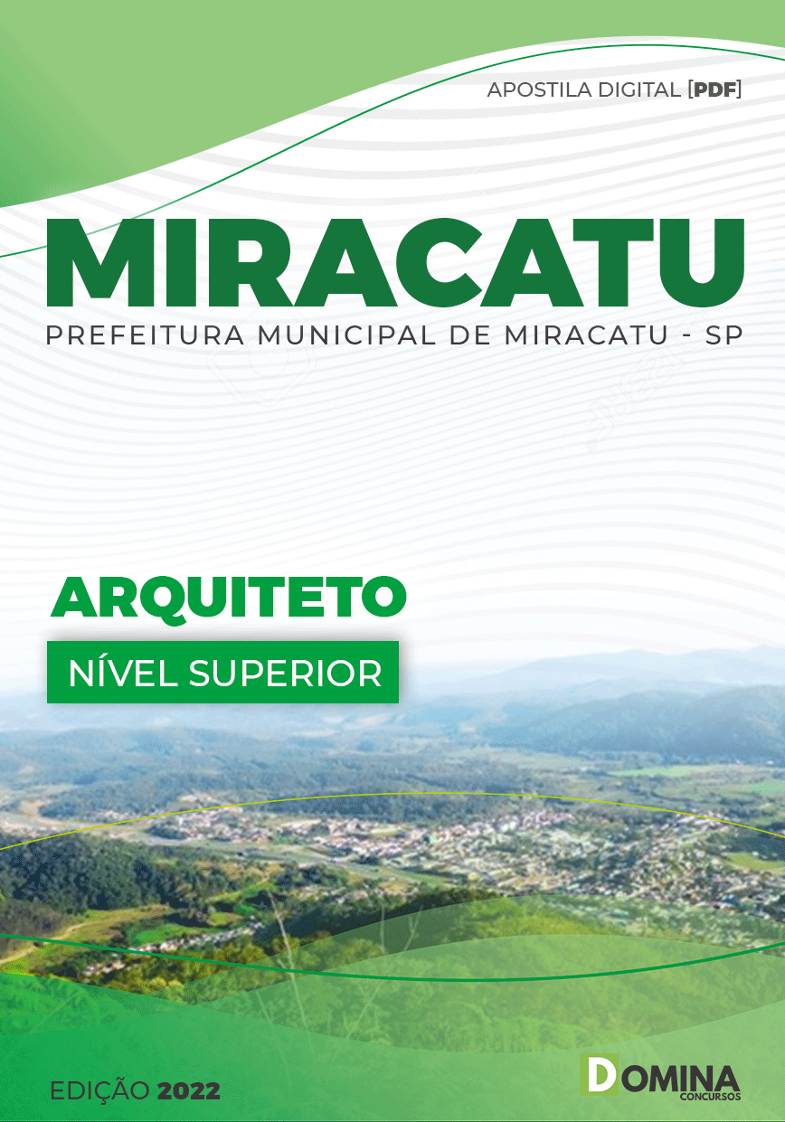 Apostila Concurso Pref Miracatu SP 2022 Arquiteto