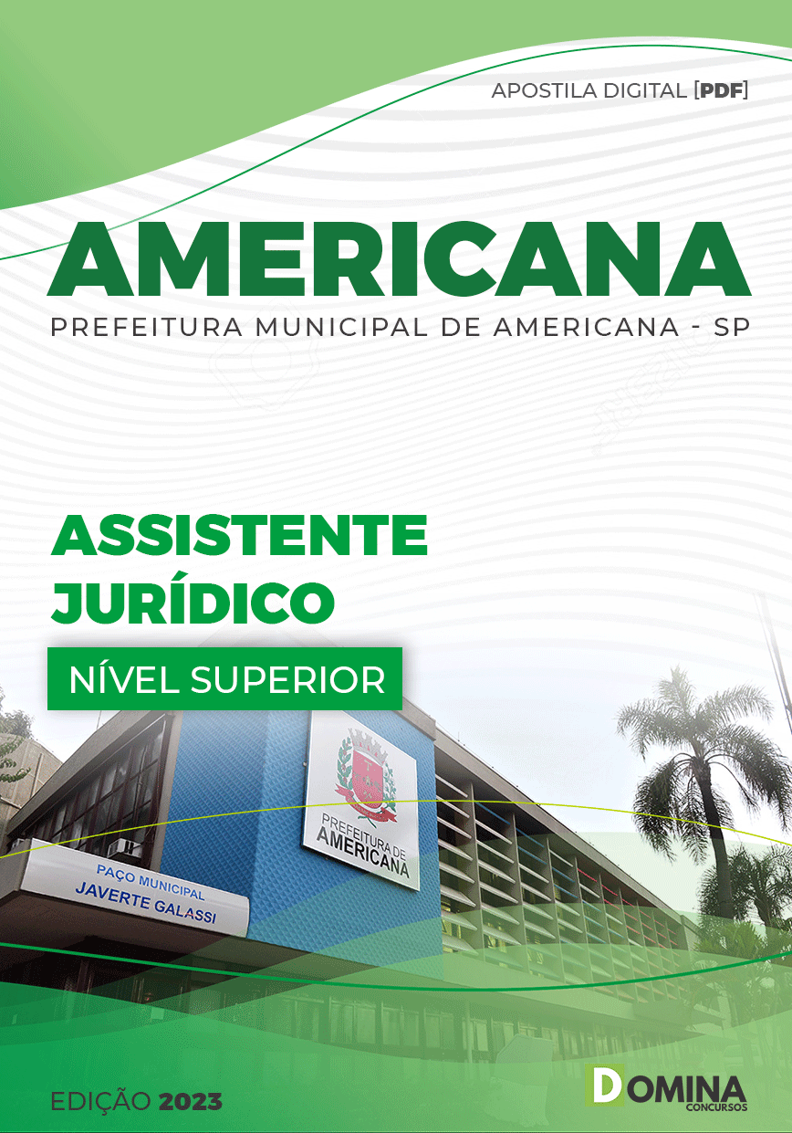 Apostila Pref Americana SP 2023 Assistente Jurídico