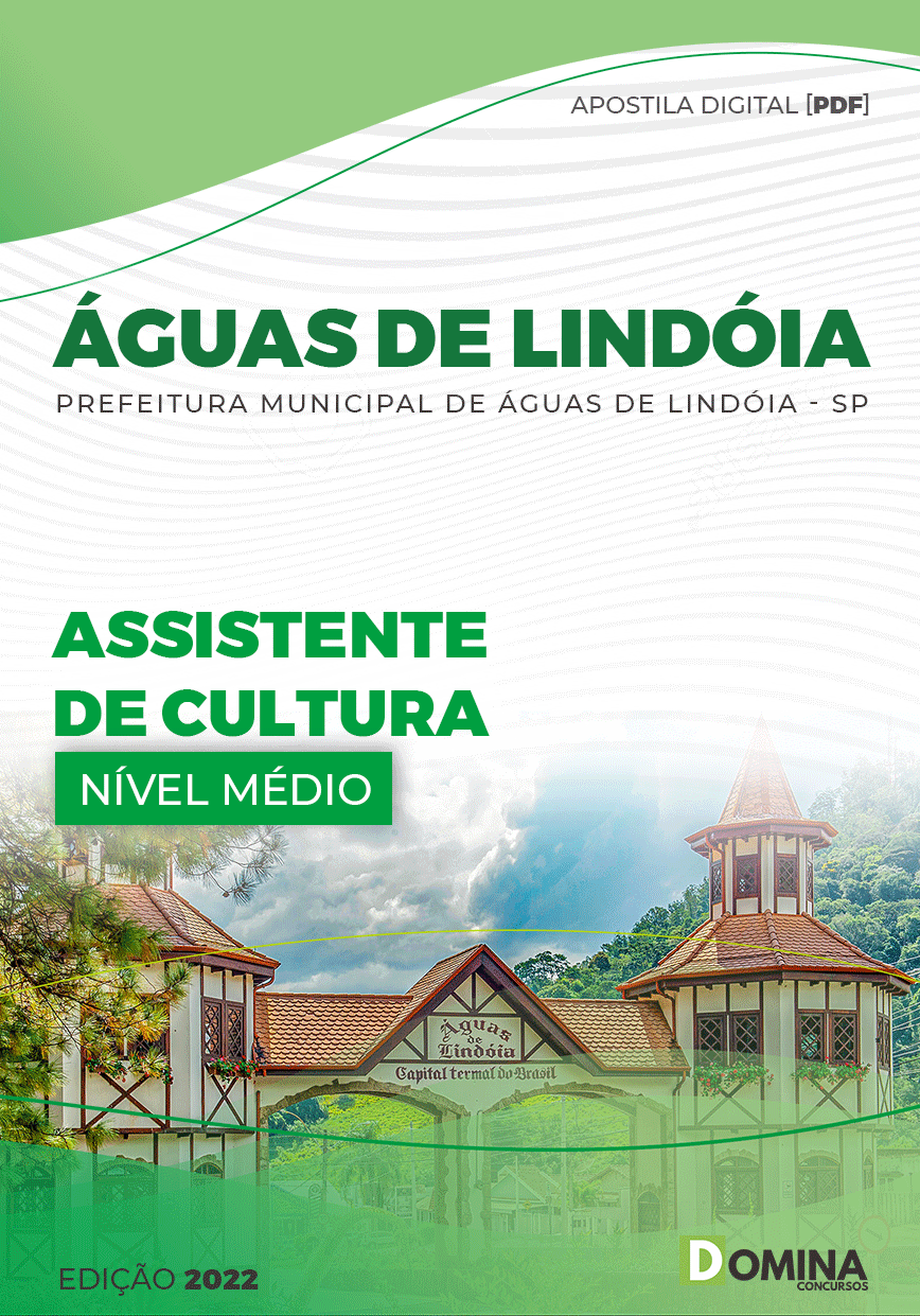 Apostila Digital Pref Águas Lindóia SP 2023 Assistente Cultura