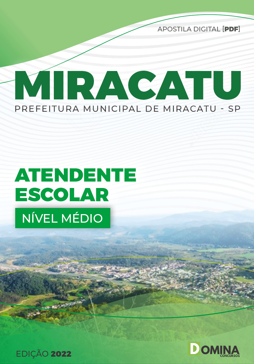 Apostila Concurso Pref Miracatu SP 2022 Atendente Escolar
