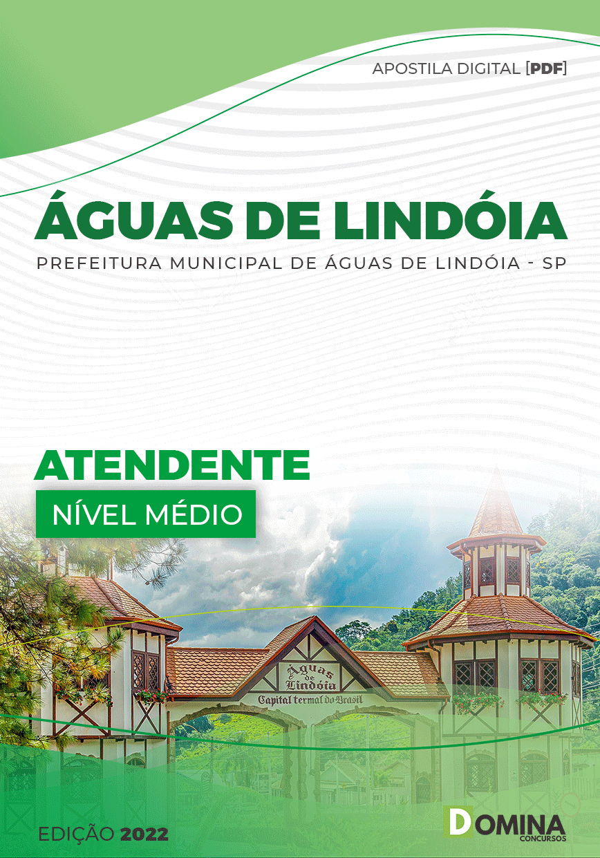 Apostila Digital Pref Águas Lindóia SP 2023 Atendente