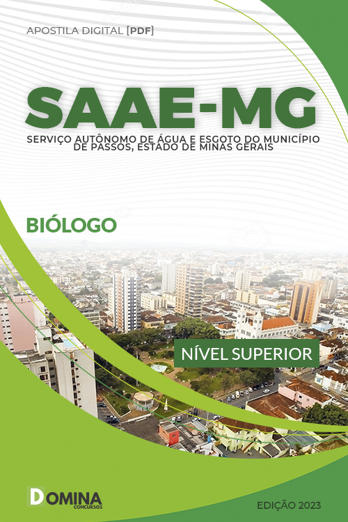 Apostila Concurso Público SAAE Passos MG 2023 Biólogo