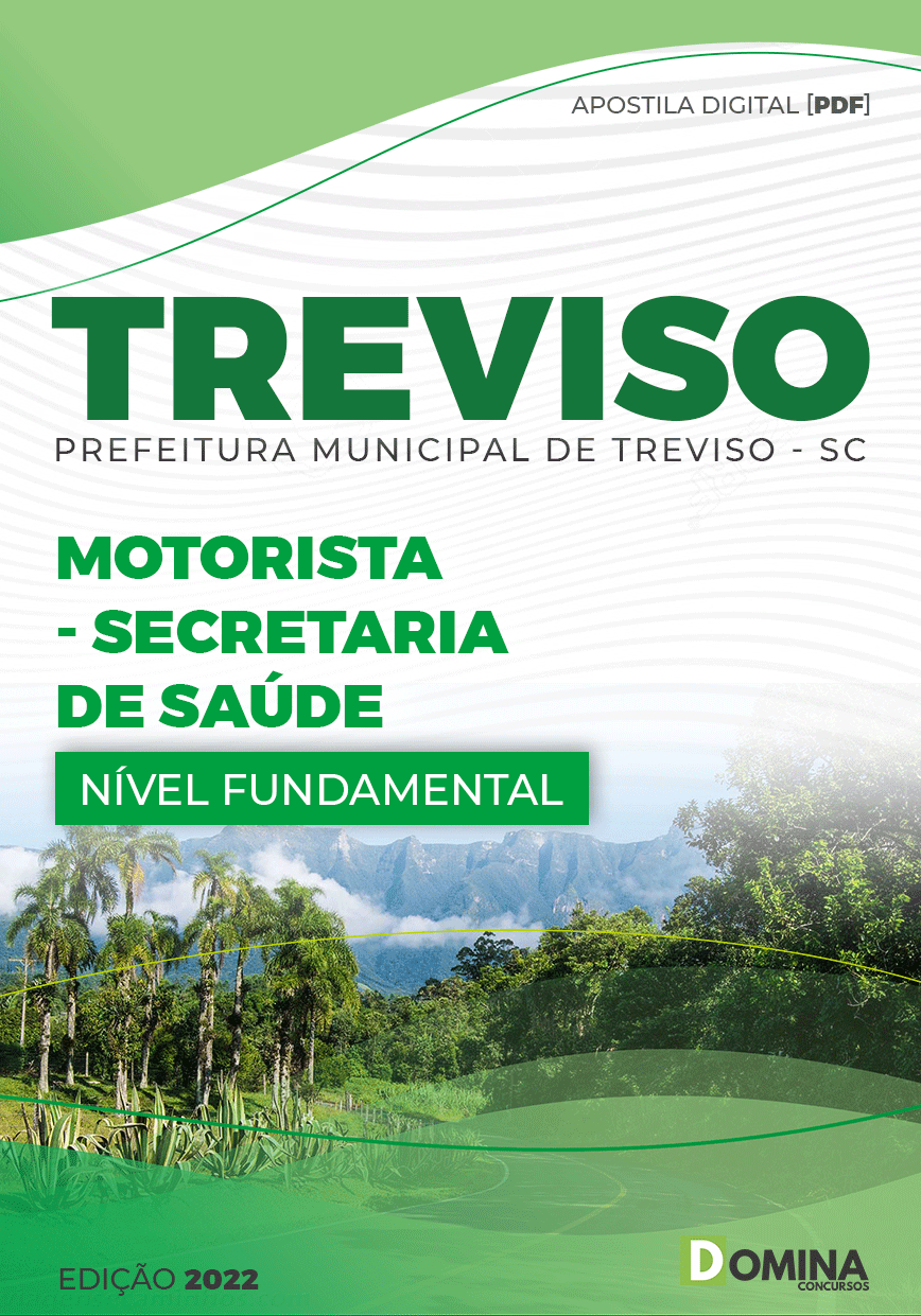 Apostila Pref Treviso SC 2022 Motorista Secretaria Saúde