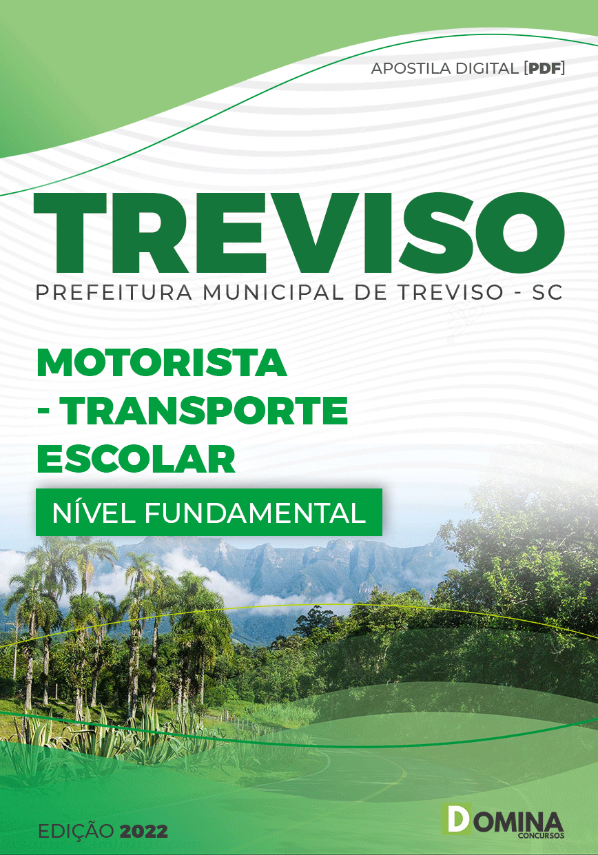 Apostila Pref Treviso SC 2022 Motorista Transporte Escolar
