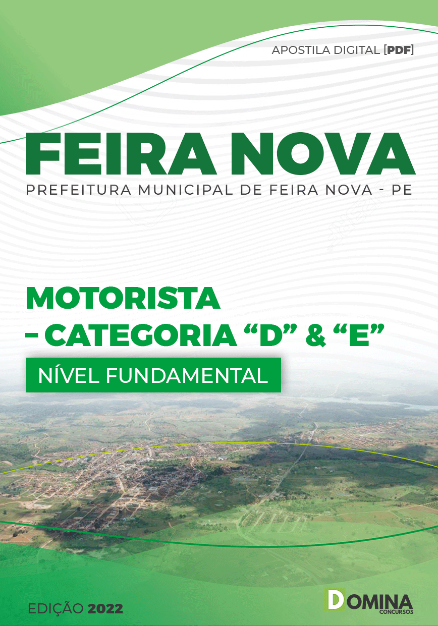 Apostila Concurso Pref Feira Nova PE 2022 Motorista D E