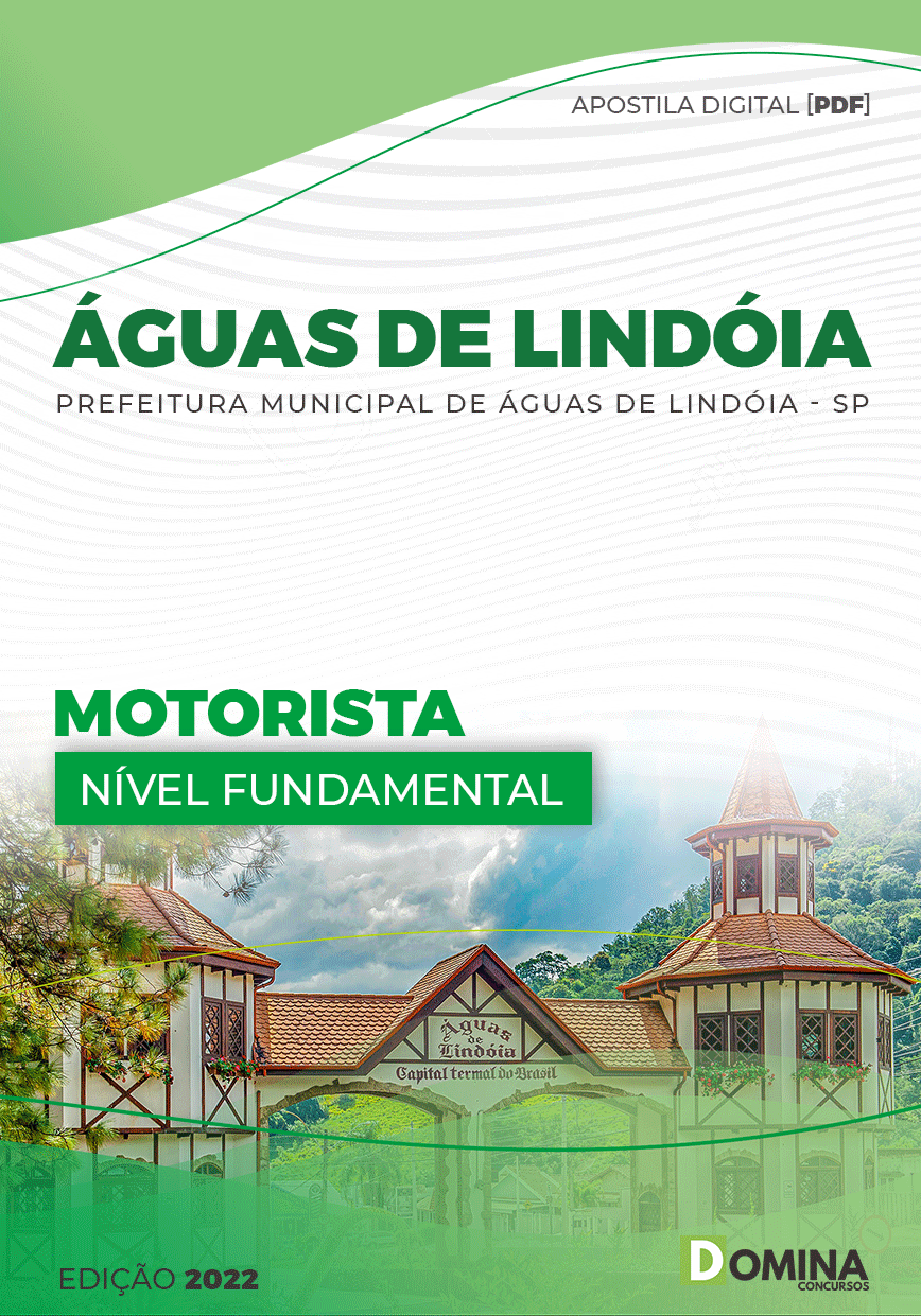 Apostila Digital Pref Águas Lindóia SP 2023 Motorista