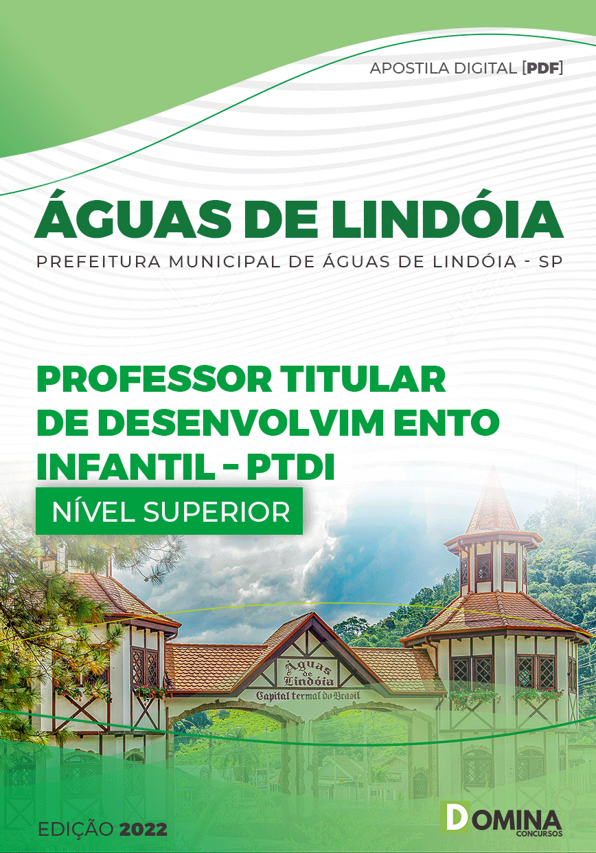 Apostila Pref Águas Lindóia SP 2023 Professor Titular Desonv Infantil
