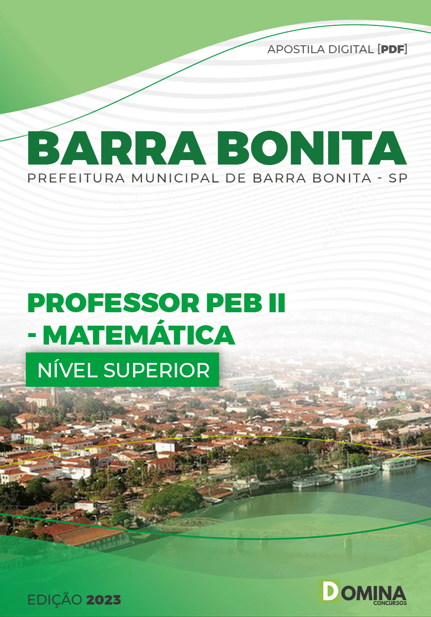 Apostila Pref Barra Bonita SP 2023 Professor PEB II Matemática