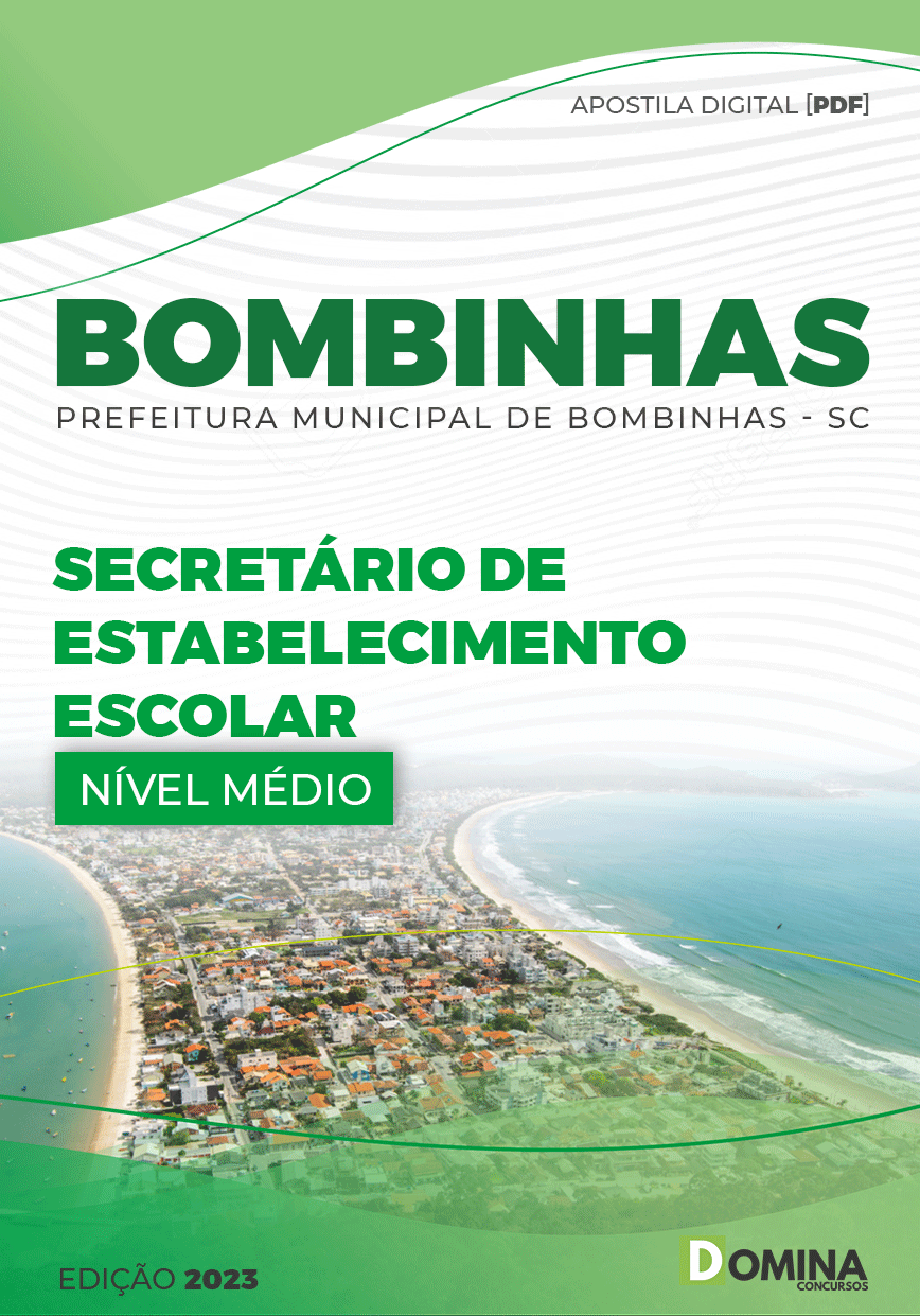 Apostila Pref Bombinhas SC 2023 Secretária Estabelecimento Escolar