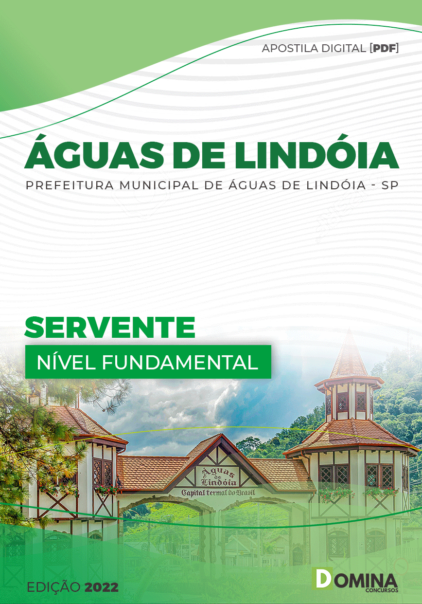 Apostila Digital Pref Águas Lindóia SP 2023 Servente