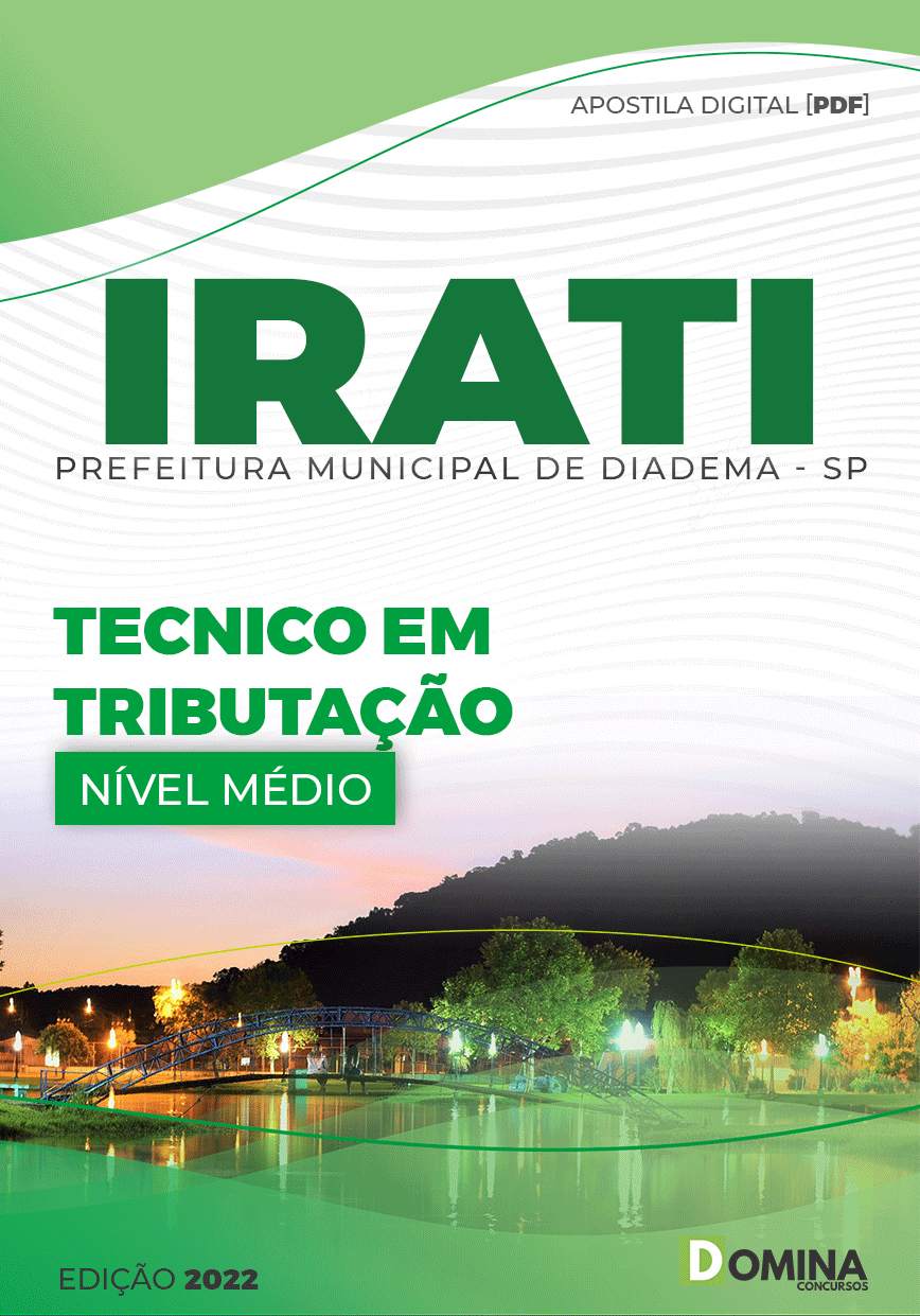 Apostila Digital Pref Irati PR 2022 Técnico Tributação