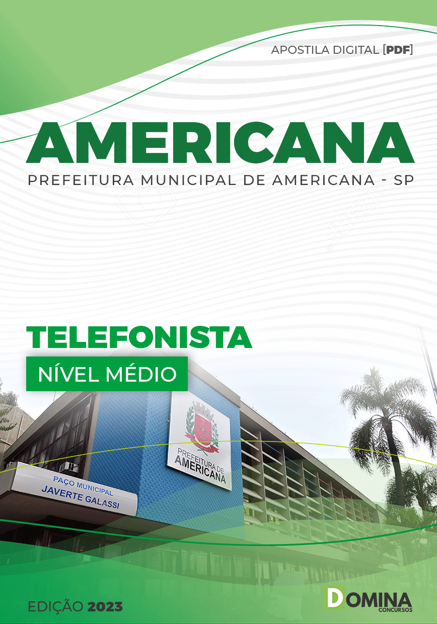 Apostila Concurso Pref Americana SP 2023 Telefonista