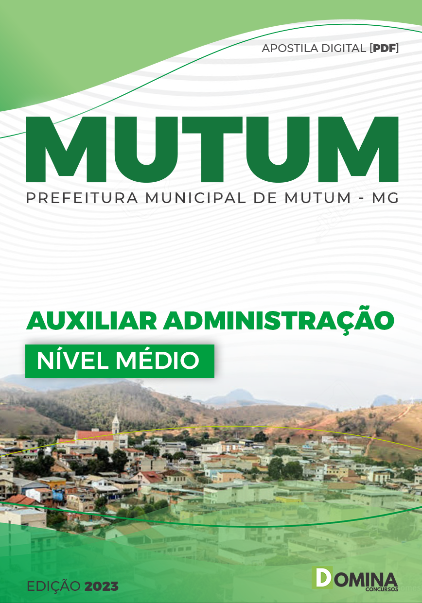Apostila Pref Mutum MG 2023 Auxiliar Administração