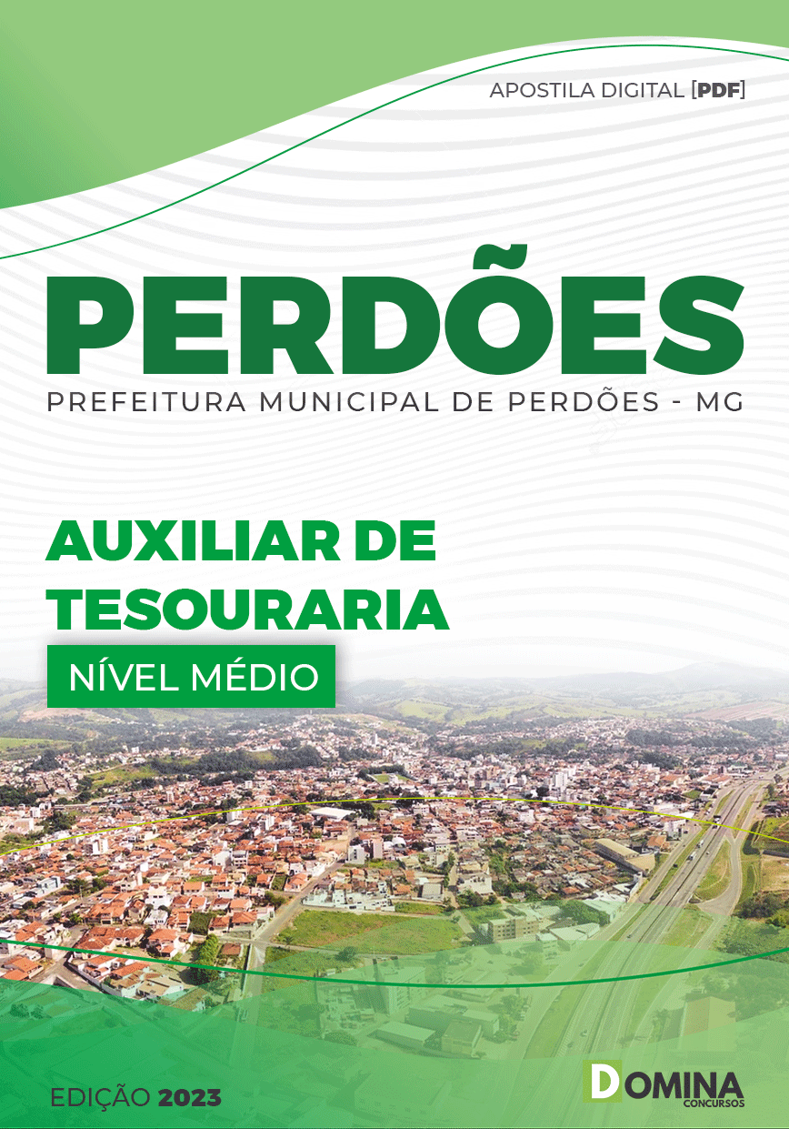 Apostila Concurso Pref Perdões MG 2023 Auxiliar Tesouraria