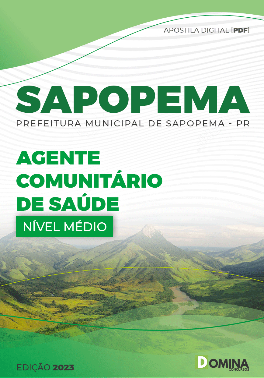 Apostila Pref Sapopema PR 2023 Agente Comunitário Saúde