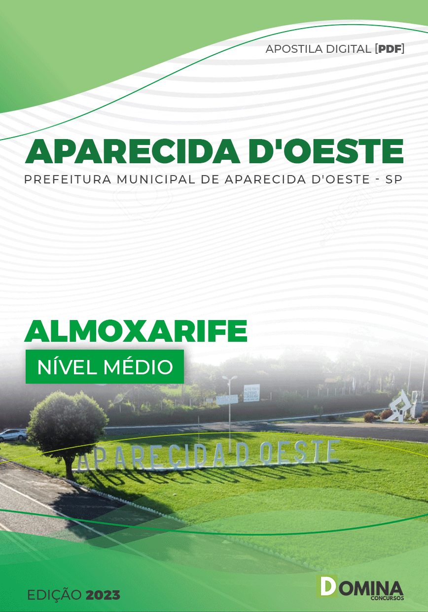 Apostila Pref Aparecida D’Oeste SP 2023 Almoxarife