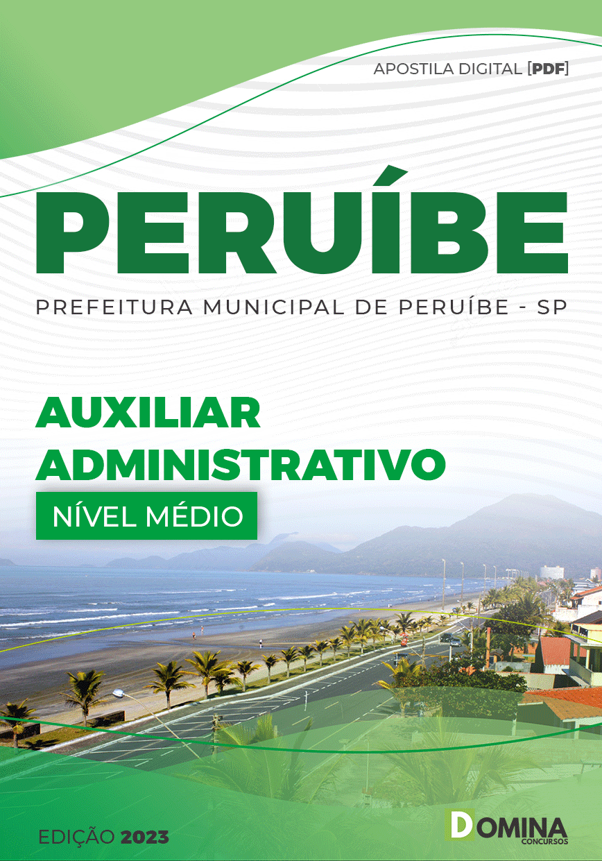 Apostila Pref Estância Balneária Peruíbe SP 2023 Auxiliar Administrativo
