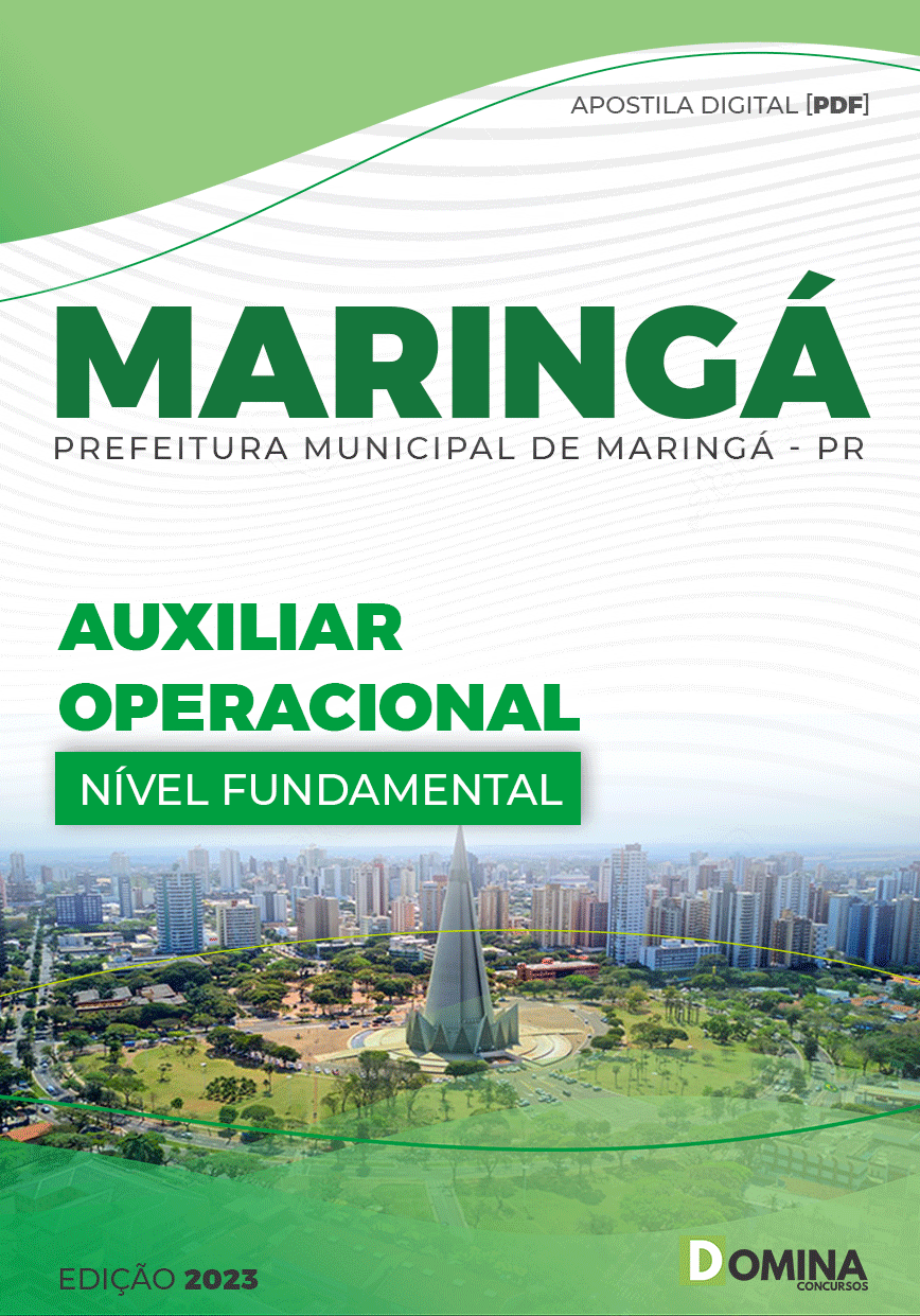 Apostila Pref Maringá PR 2022 Auxiliar Operacional
