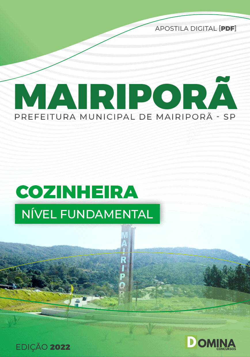 Apostila Digital Pref Mairiporã SP 2022 Cozinheira