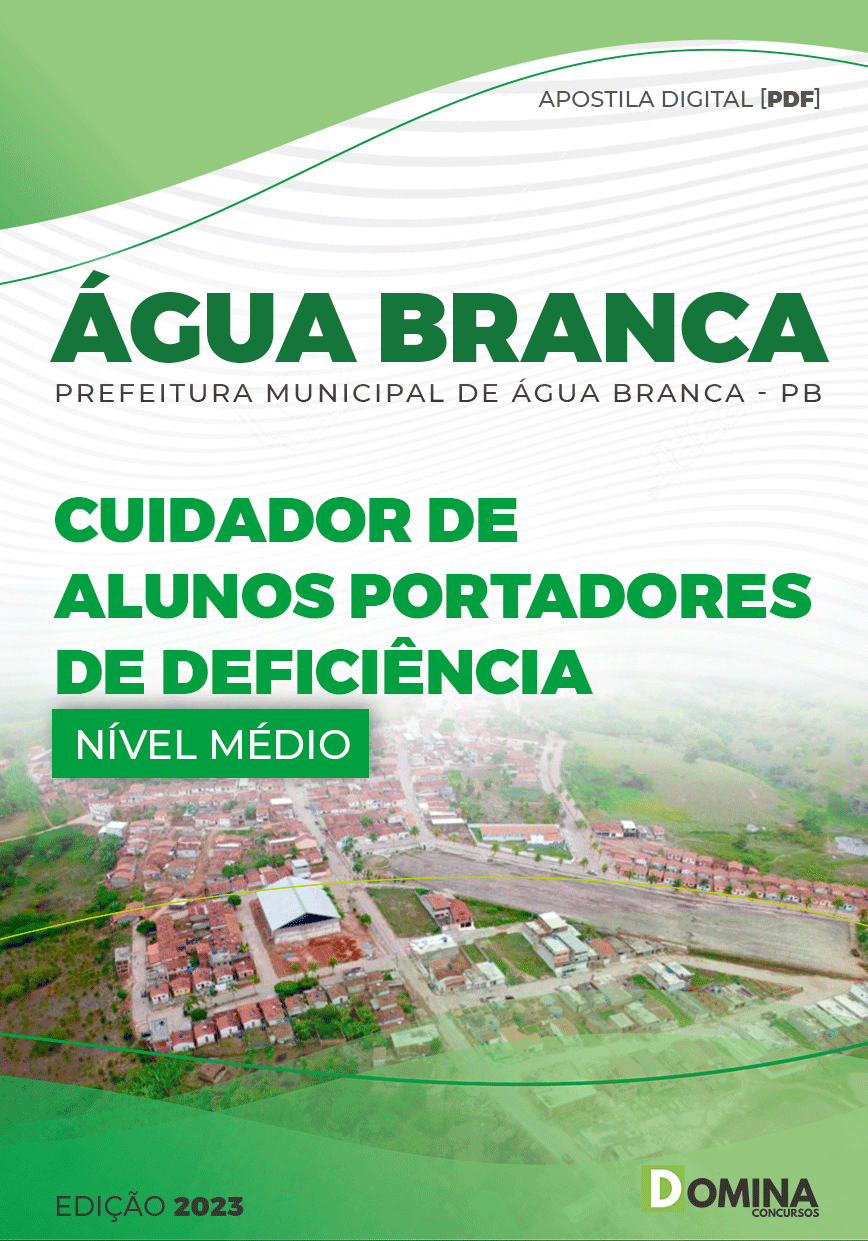 Apostila Pref Água Branca PE 2023 Cuidador Alunos Deficiência