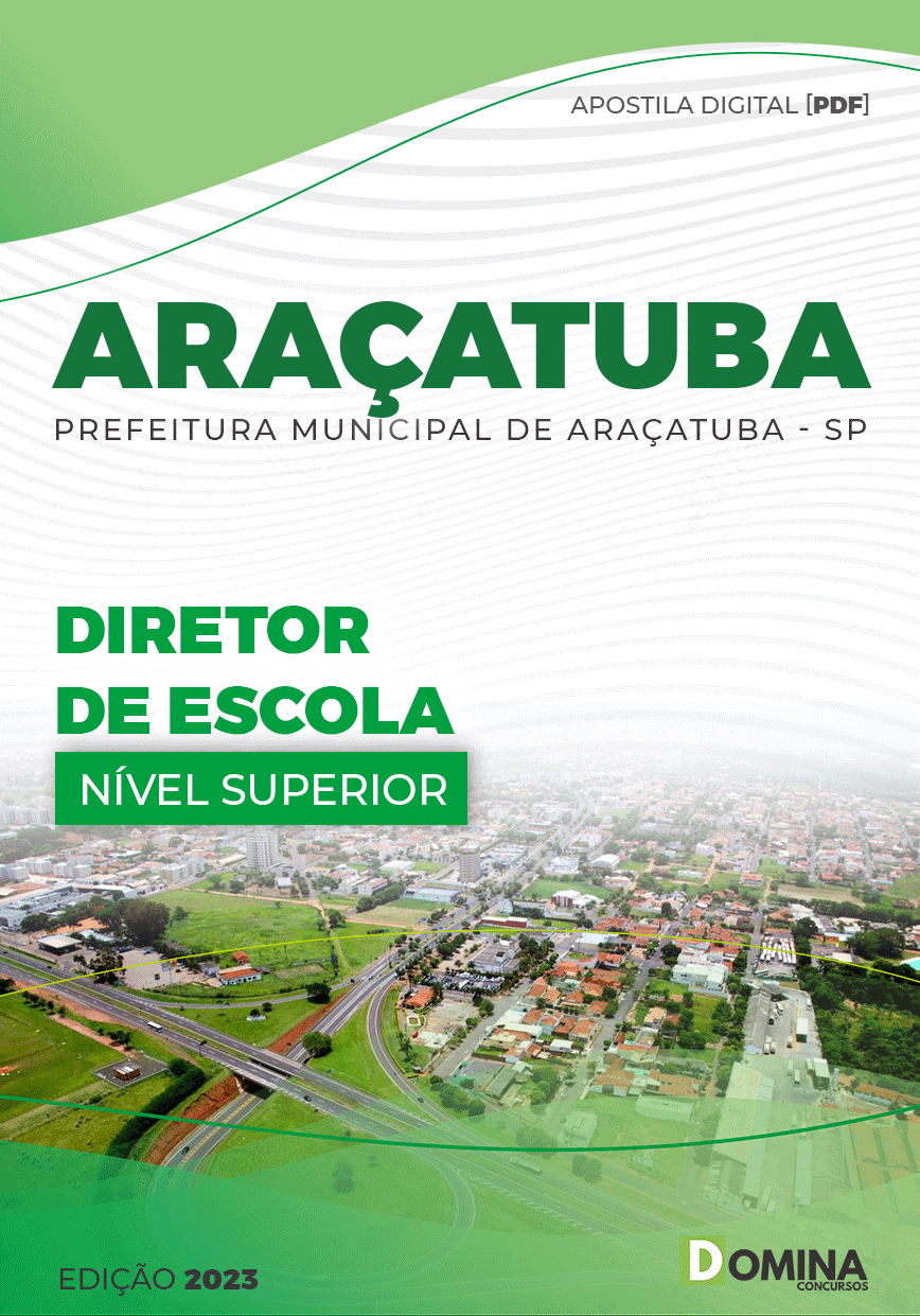 Apostila Digital Pref Araçatuba SP 2023 Diretor Escolar