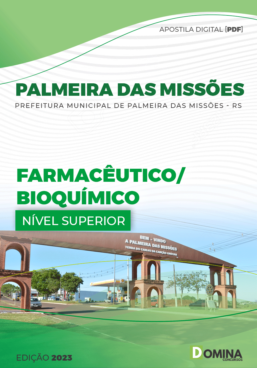 Apostila Pref Palmeira Missões RS 2023 Farmacêutico