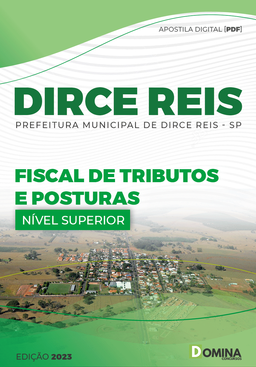 Apostila Pref Dirce Reis SP 2023 Fiscal Tributos Posturas