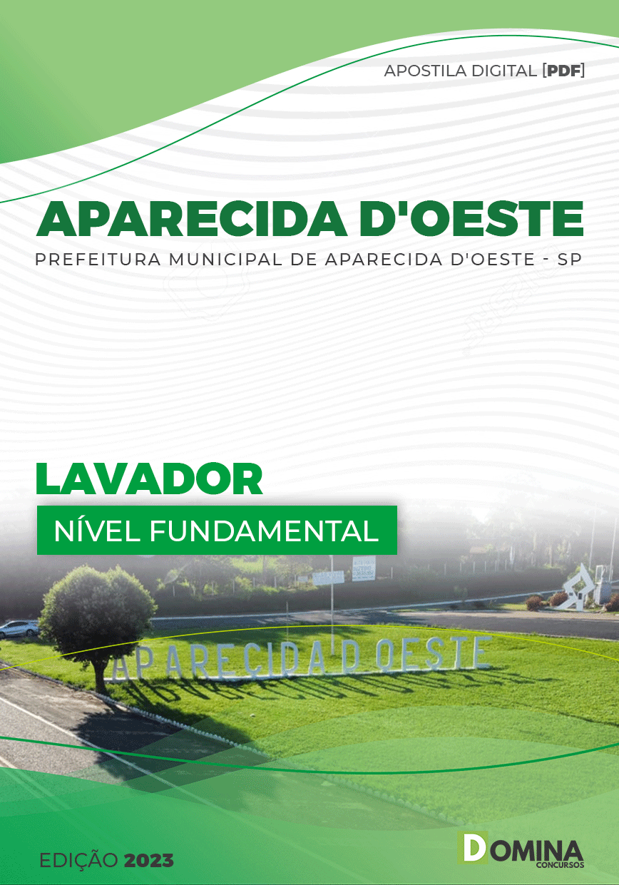 Apostila Pref Aparecida D’Oeste SP 2023 Lavador