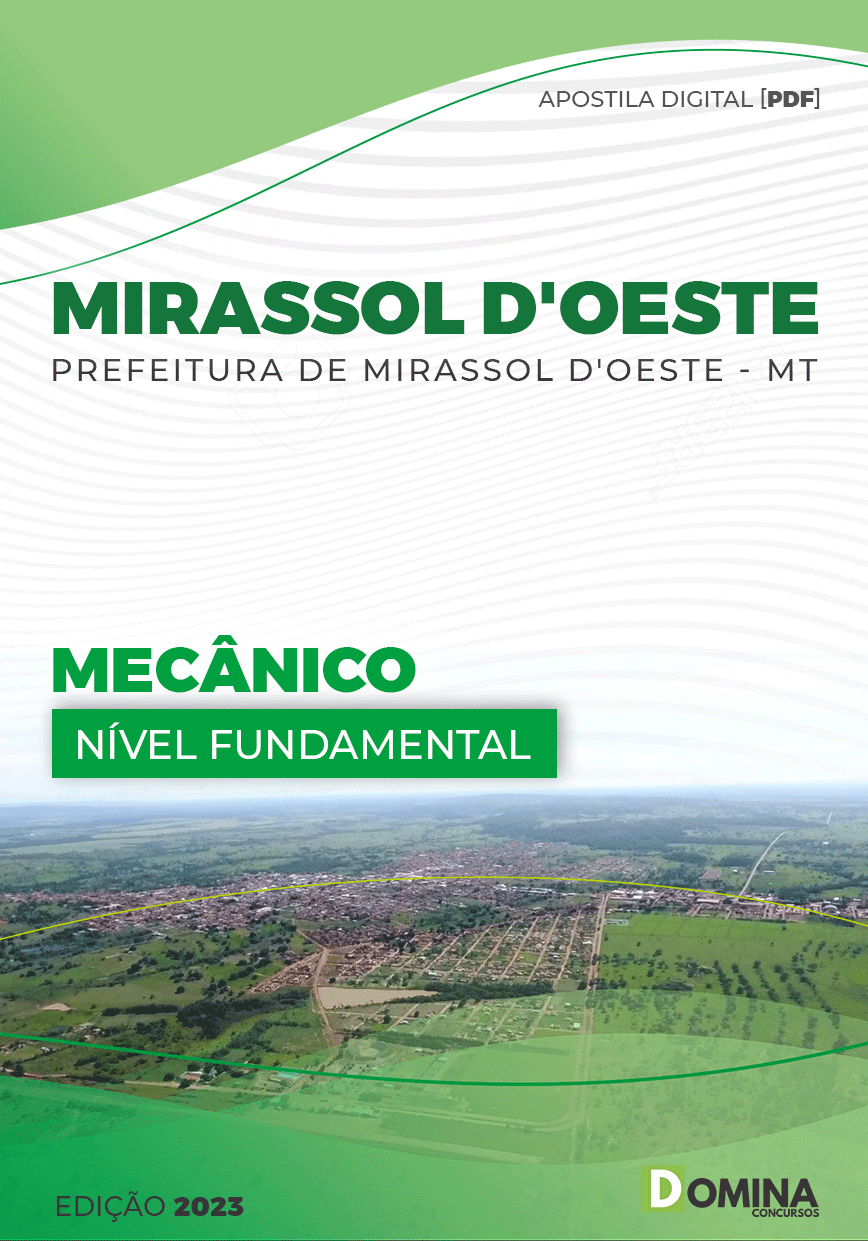 Apostila Digital Pref Mirassol D’oeste MT 2023 Mecânico