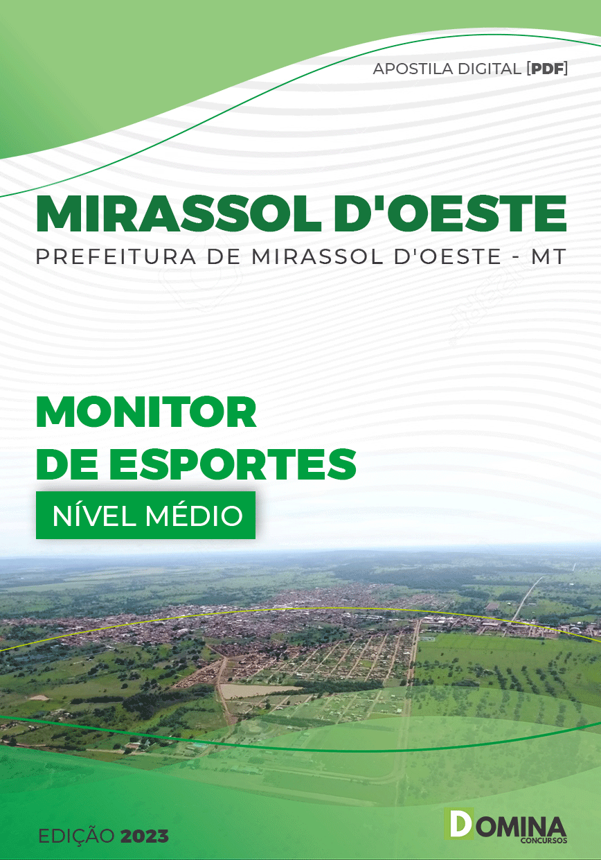 Apostila Pref Mirassol D’oeste MT 2023 Monitor Esportes