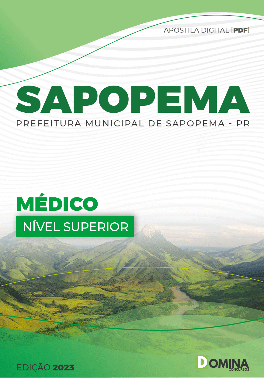 Apostila Concurso Pref Sapopema PR 2023 Médico