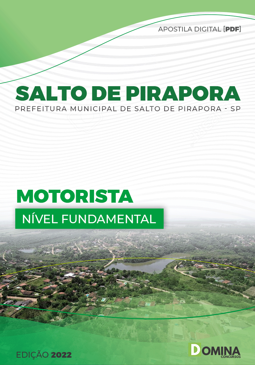 Apostila Digital Pref Salto Pirapora SP 2022 Motorista
