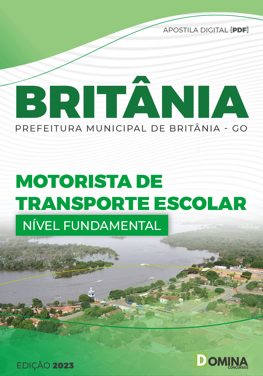 Apostila Pref Britânia GO 2023 Motorista Transporte Escolar