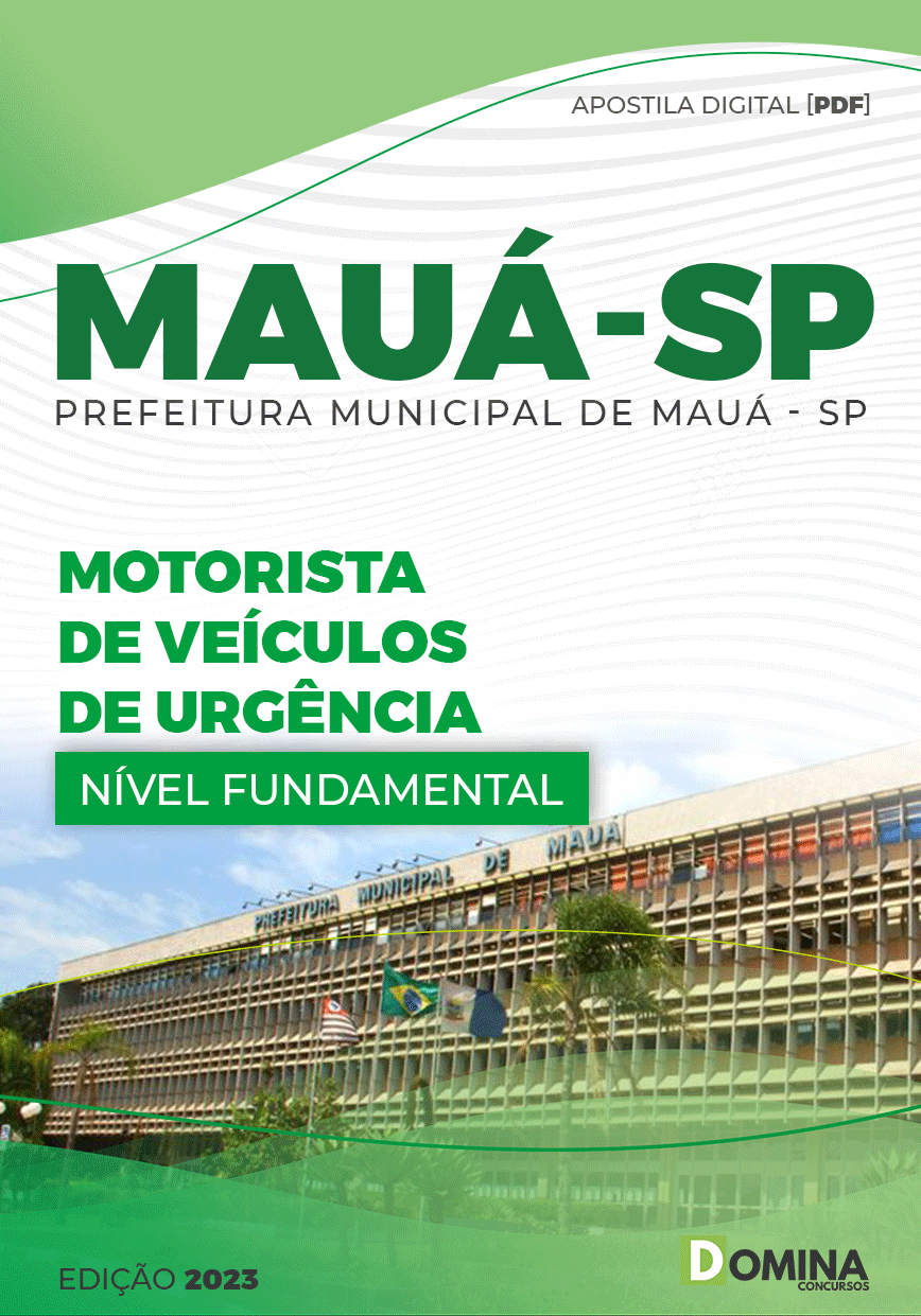 Apostila Pref Mauá SP 2023 Motorista Veículos Urgência
