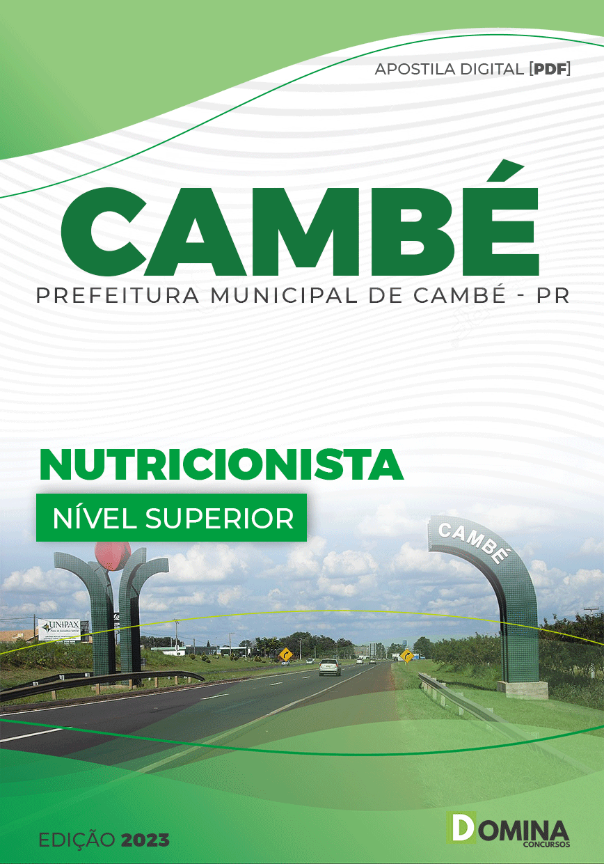 Apostila Digital Concurso Pref Cambé PR 2023 Nutricionista