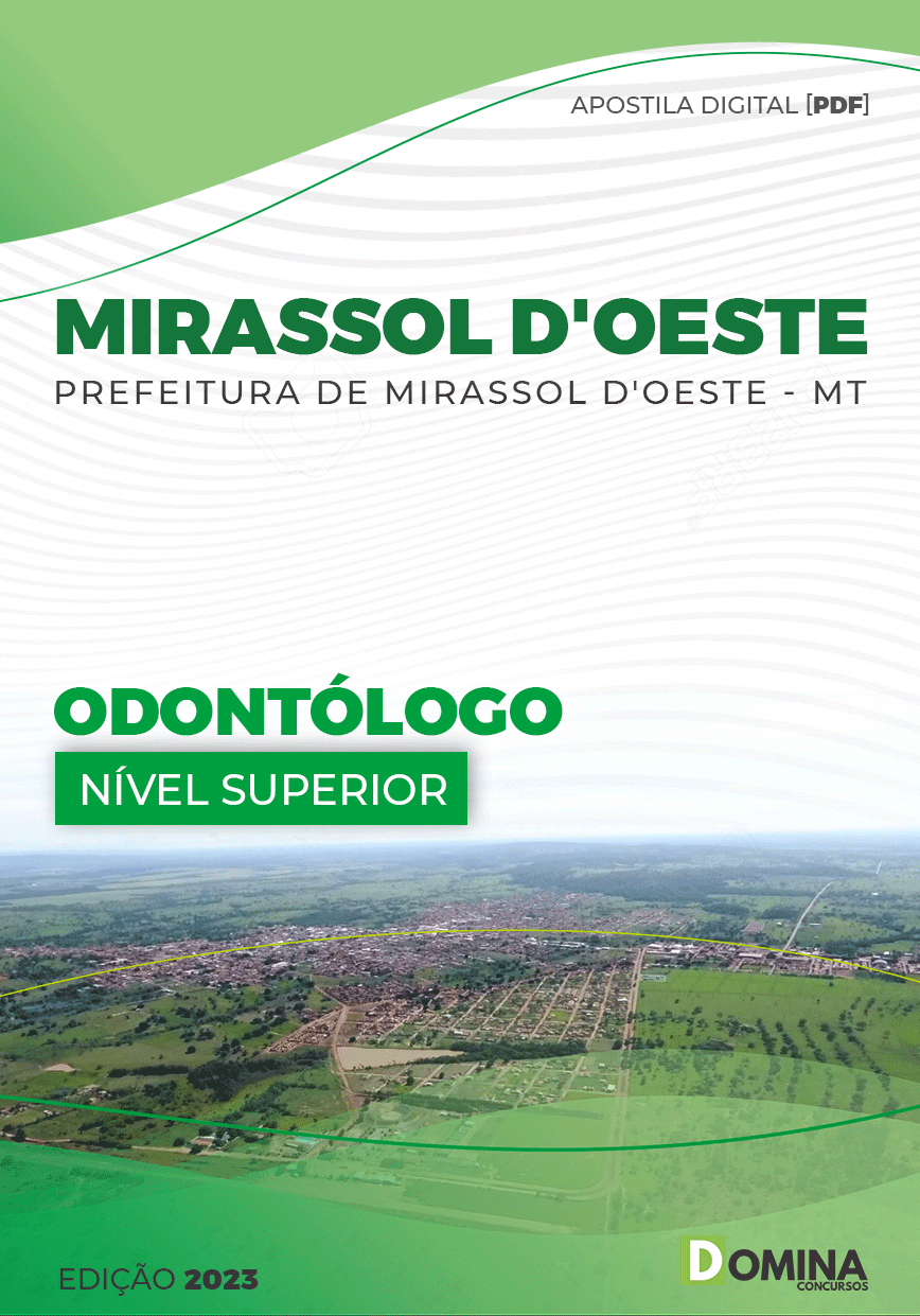 Apostila Pref Mirassol D’oeste MT 2023 Odontólogo