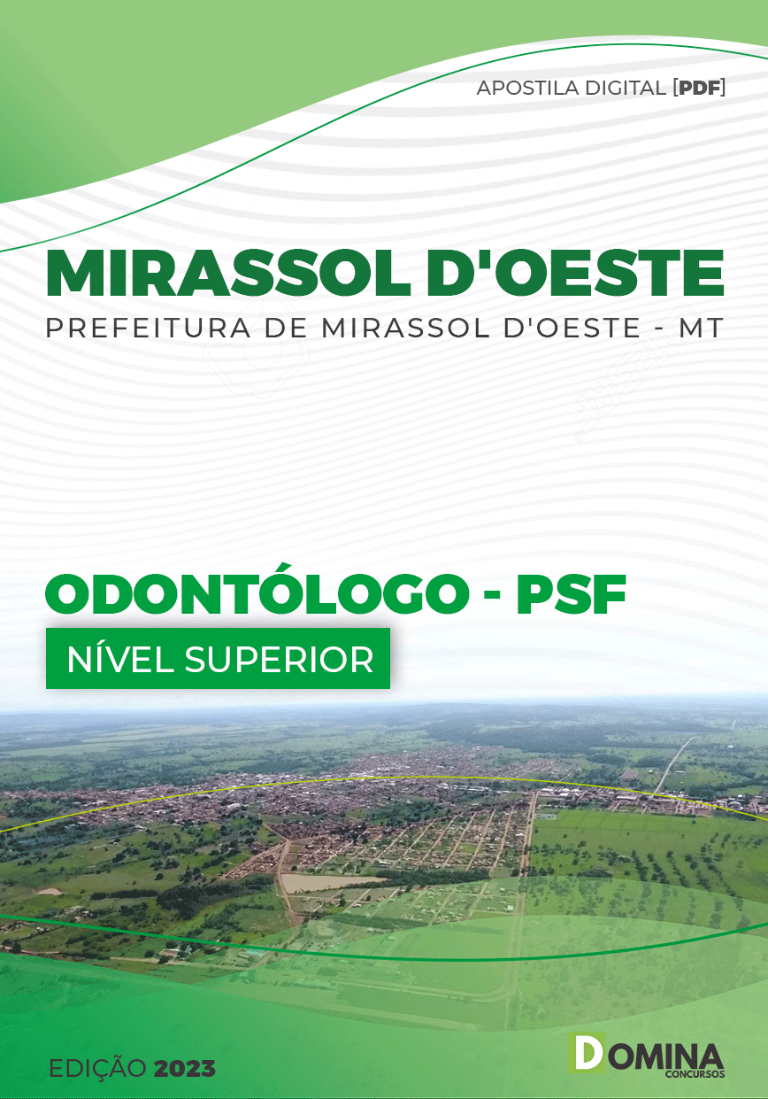 Apostila Pref Mirassol D’oeste MT 2023 Odontólogo PSF