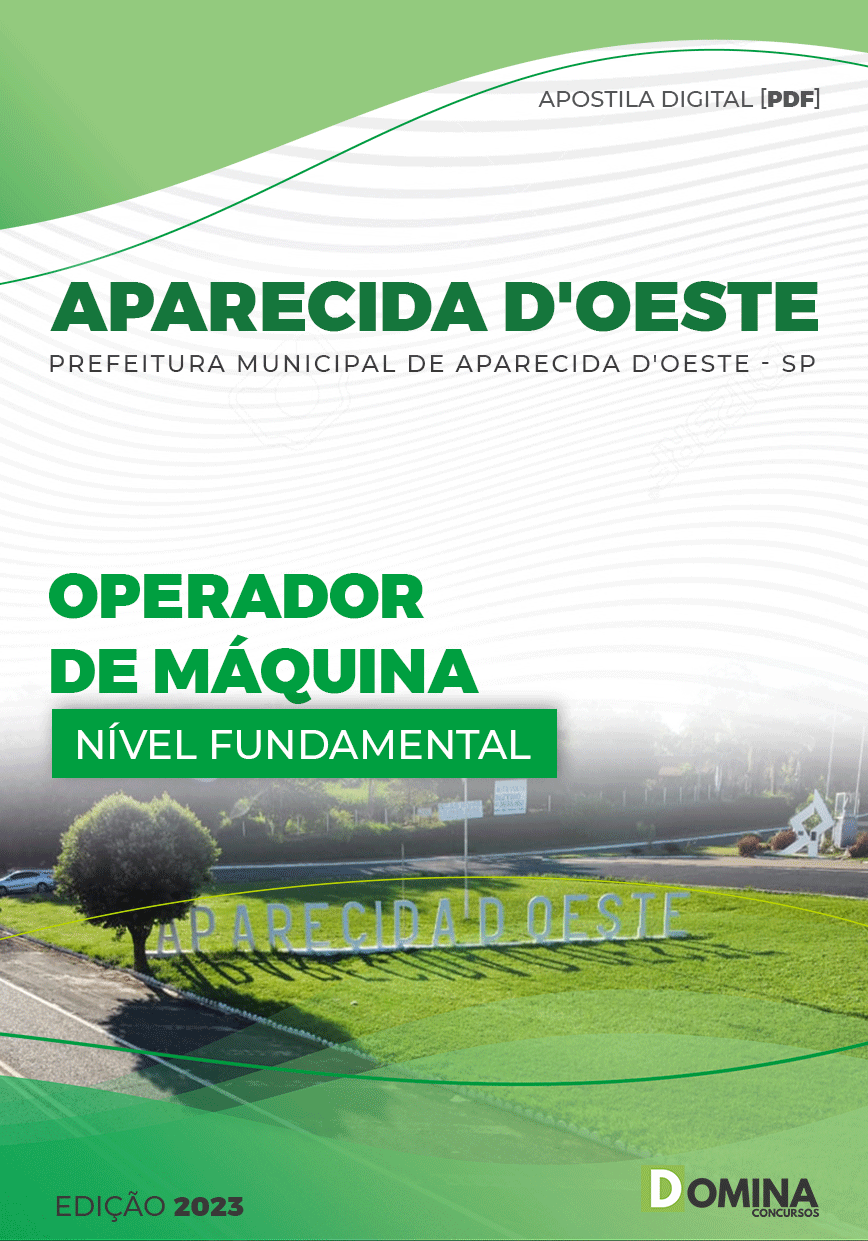 Apostila Pref Aparecida D’Oeste SP 2023 Operador Máquinas
