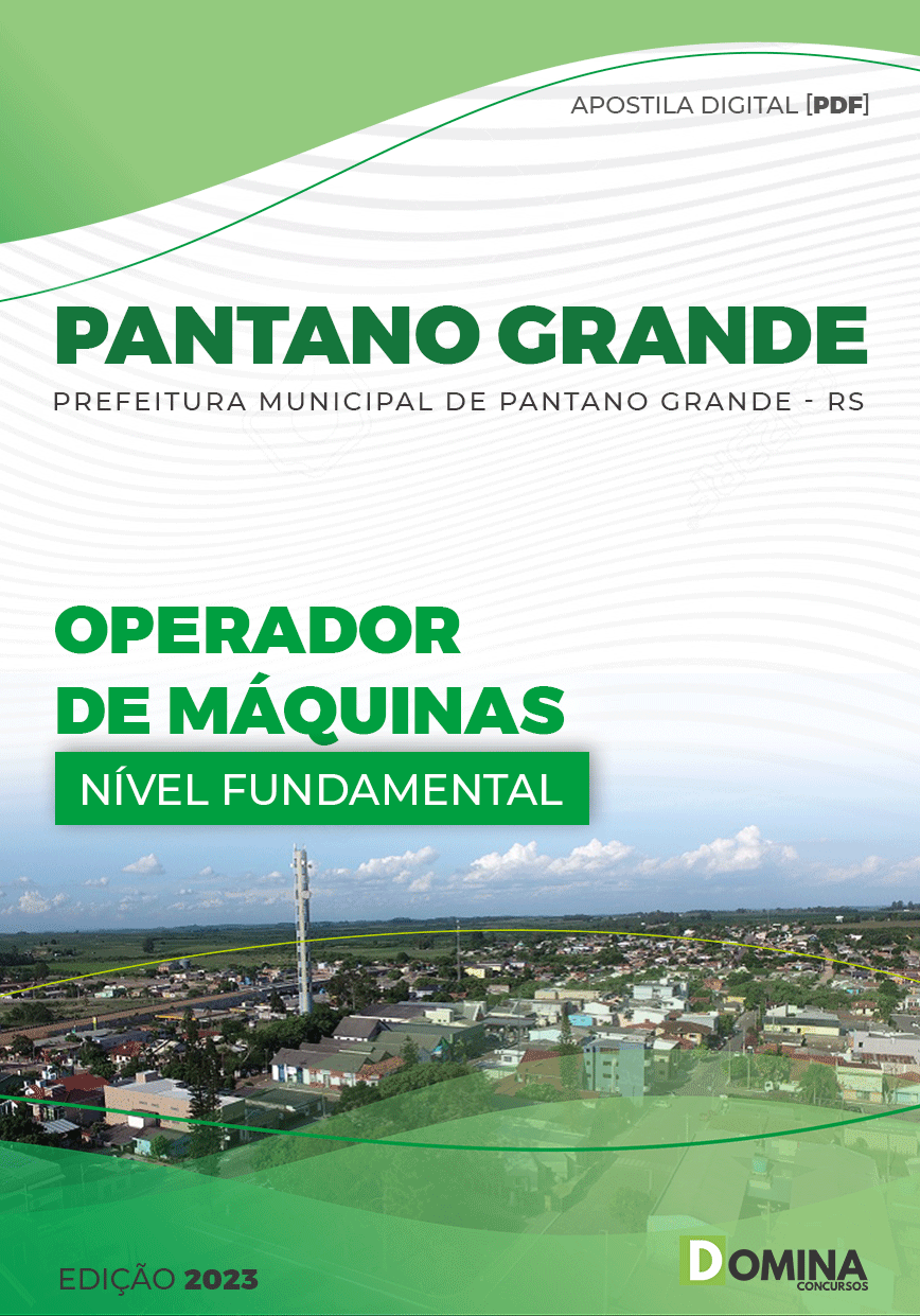 Apostila Pref Pantano Grande RS 2023 Operador Máquinas