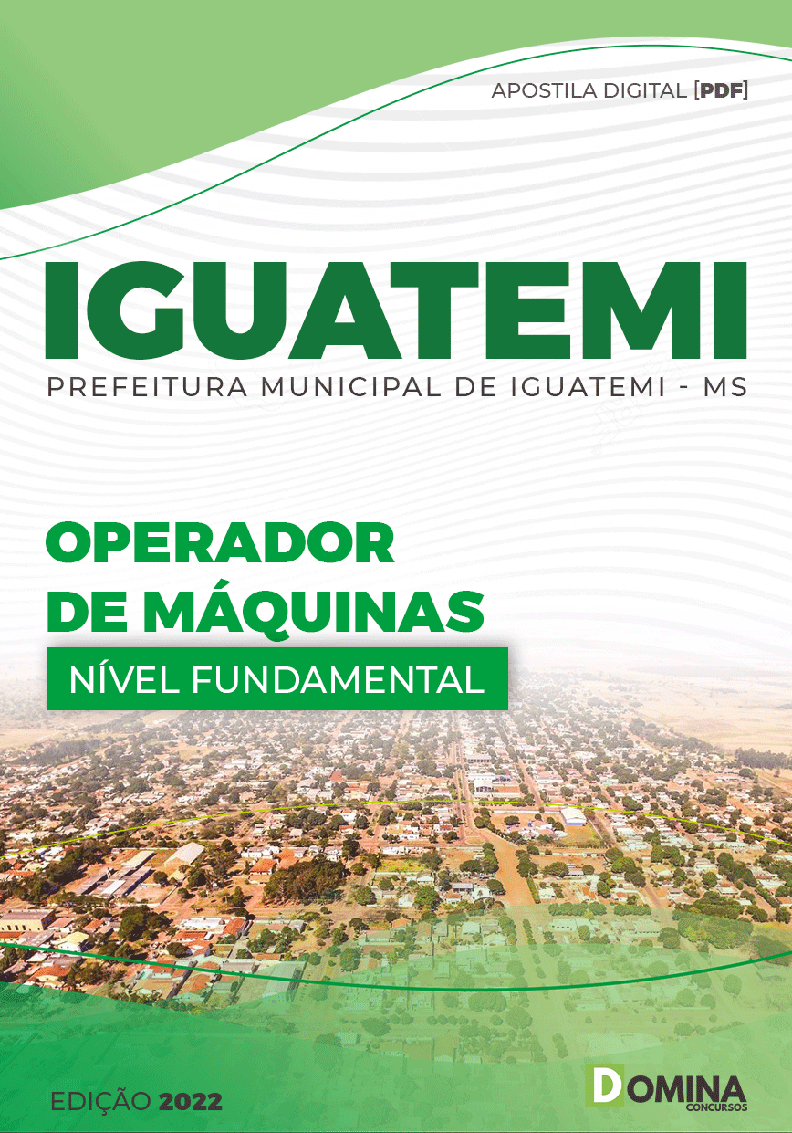 Apostila Concurso Pref Iguatemi MG 2022 Operador Máquinas