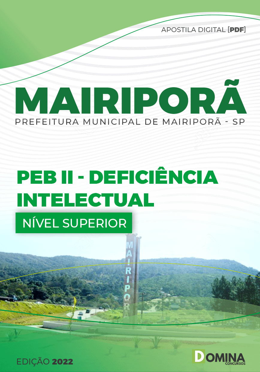 Apostila Pref Mairiporã SP 2022 PEP II Deficiências Intectual