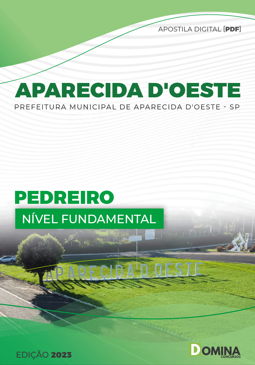 Apostila Pref Aparecida D’Oeste SP 2023 Pedreiro