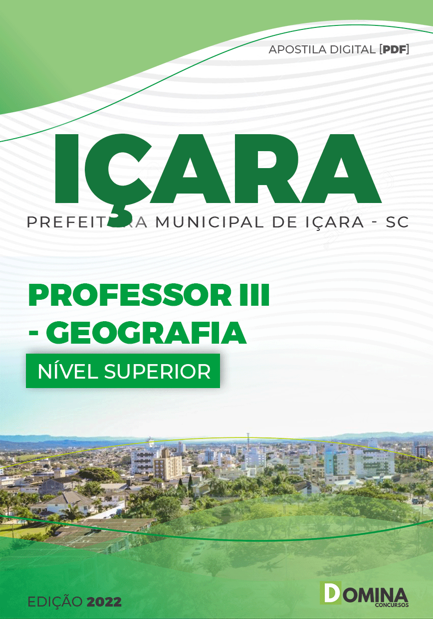 Apostila Digital Pref Içara SC 2022 Professor III Geografia