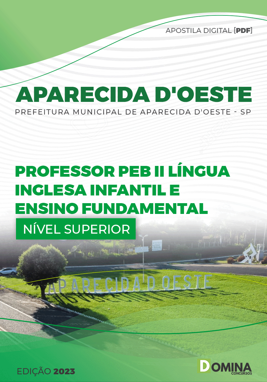Apostila Pref Aparecida D’Oeste SP 2023 Professor Língua Inglesa