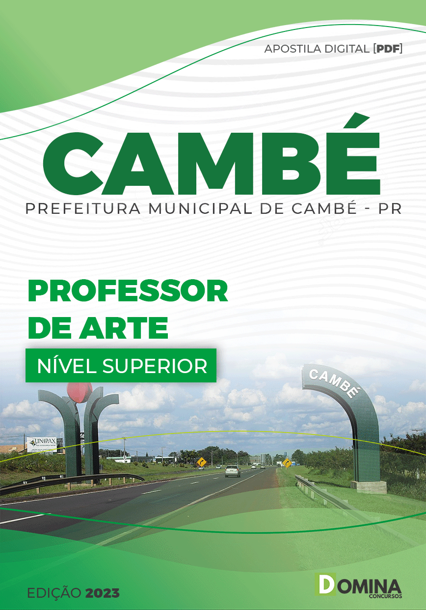Apostila Concurso Pref Cambé PR 2023 Professor Arte