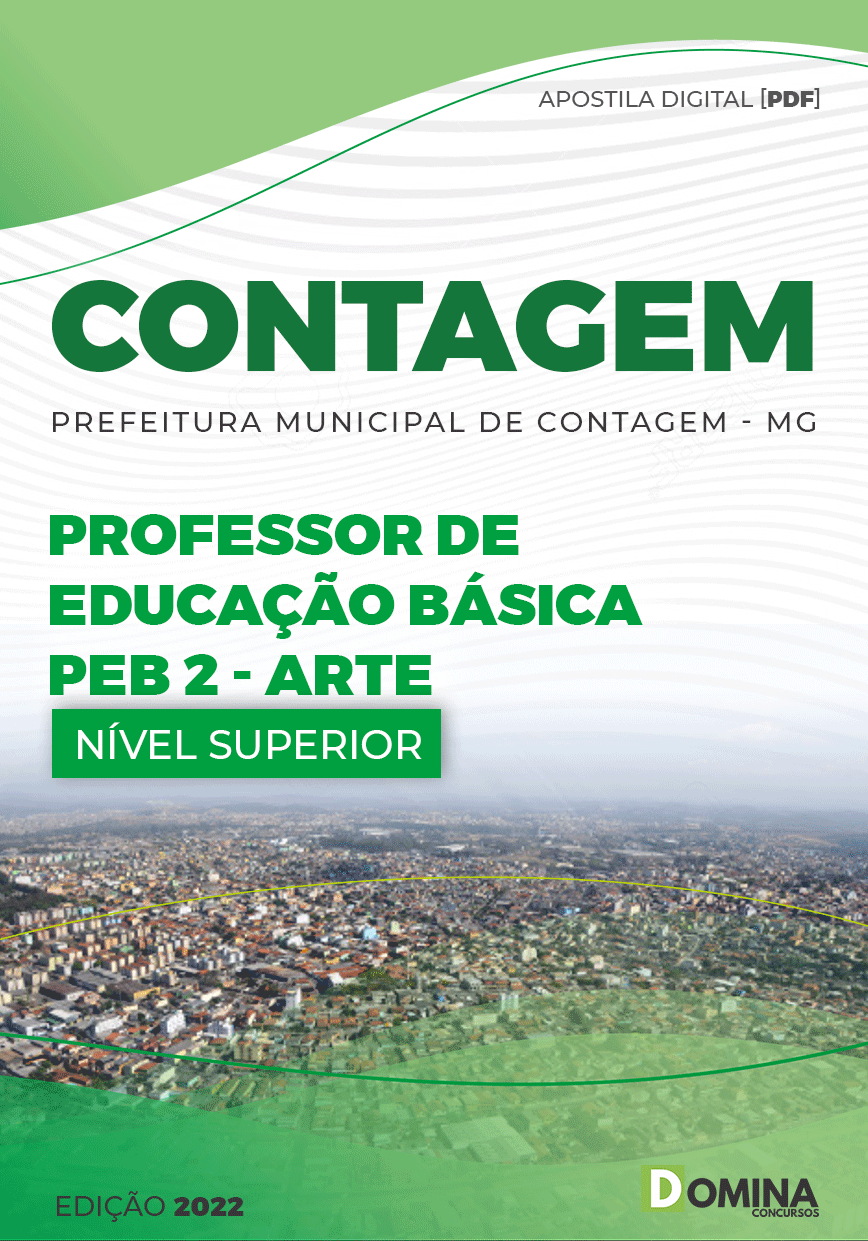 Apostila Pref Contagem MG 2022 Professor Educação Básica PEB II Arte